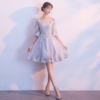 

Gray Chinese Dress Qipao Party Dresses Bride Cheongsam Dress 2018 New Evening Dress Oriental Wedding Gowns Vestido Plus Size 3XL