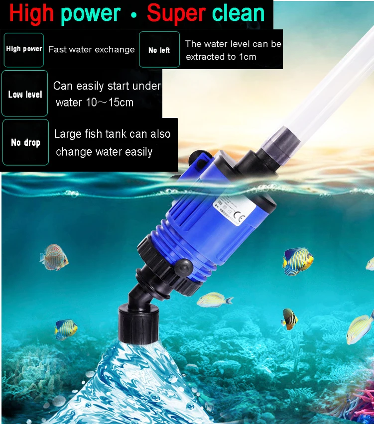Автоматический аквариумный водяной насос для замены воды для аквариума, инструменты для очистки гравия, фильтр для промывки песка, водяной шланг
