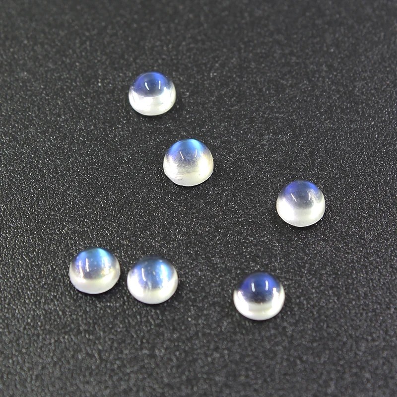 3mm Natural Moonstone Loose Gemstone Price Real Blue Moonstone 3 Pieces A Pack
