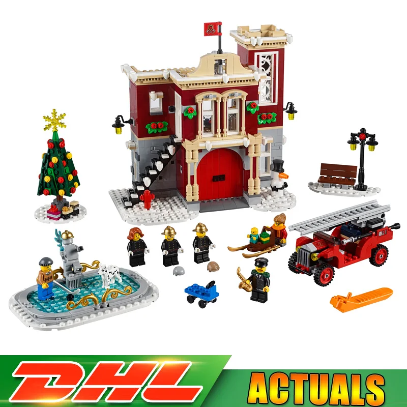 

Lepin Creative 36010 1412Pcs The Winter Village Market Set Legoings 10235 Building Blocks Bricks Toys Christmas Gifts
