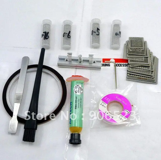 

Promotion !! Reball Station Holder Jig + 5 XBOX + 3 PS3 stencils BGA reballing kit