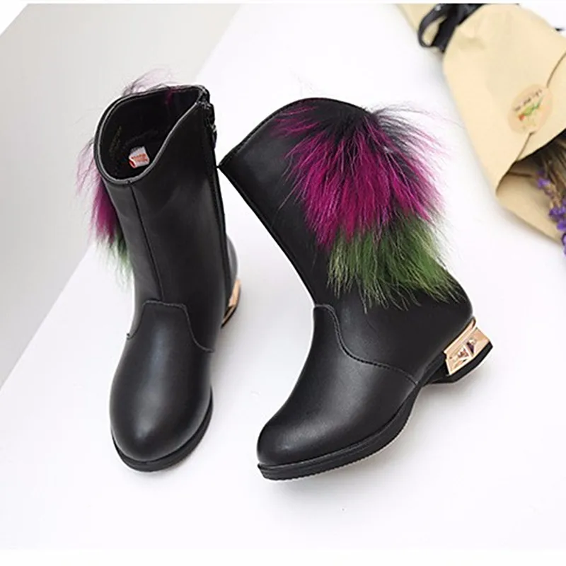 

WENDYWU winter baby girls fashion white boots children pu leather shoes kids brand mid calf boots toddler warm boots