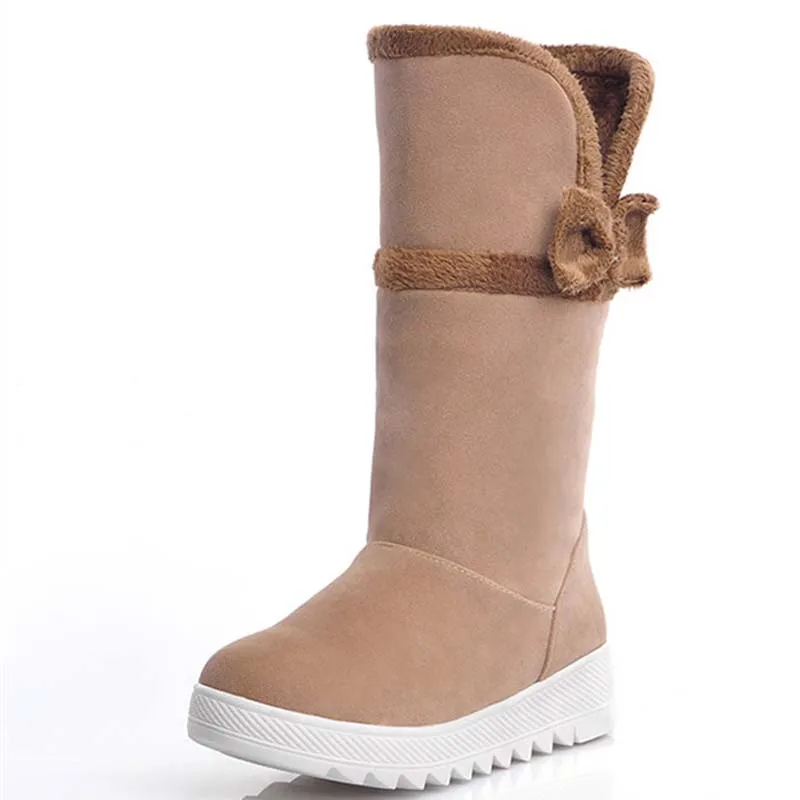 

Women Fashion Boots for Sweet Bow Women Shoes Motorcycle Boots Winter Snow Boots Shoes Hot Sale Size 34-40