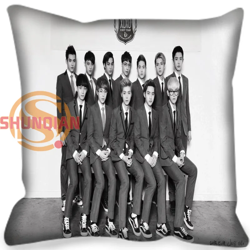 KPOP EXO наволочка для домашней гостиной декоративная под заказ квадратная 20x20 см 35x35