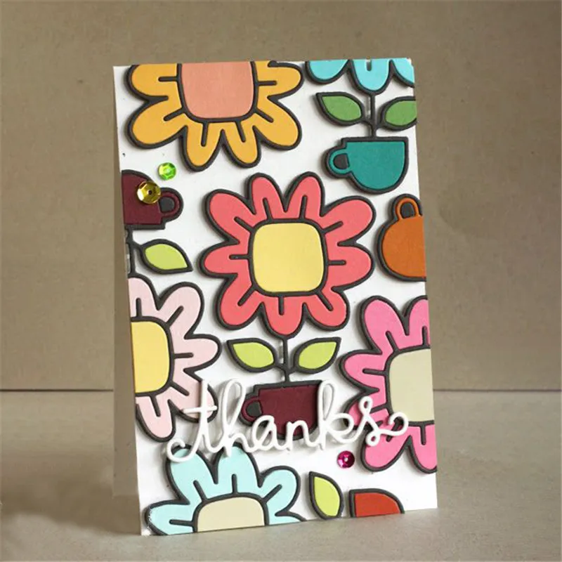 DiyArts Подсолнух Скрапбукинг металлические Вырубные штампы цветок для