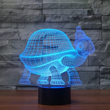 

cute land Turtle 3D Illusion Lamp Optical Color Changing Led Desk Night Light Kids Bedroom Nursery Decor