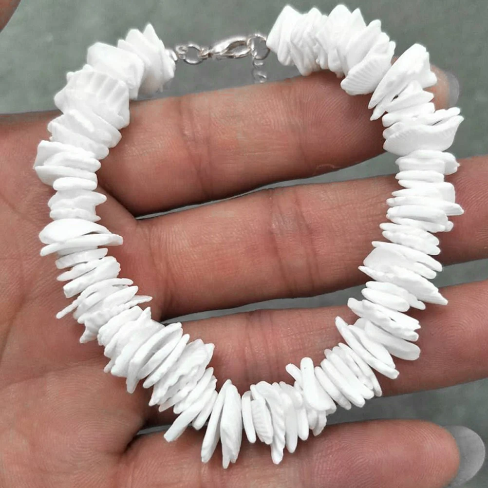 Натуральные ракушки Puka шея кружевные с кристаллами гавайский пляжный браслет