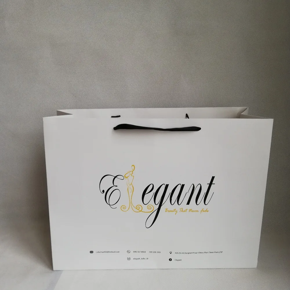 

Wholesale 500pcs/lot custom luxury paper shopping bags with rope handle customized advertising printing your logo jewelry bags