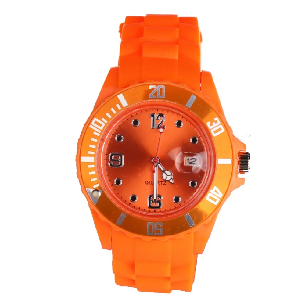 

New Fashion Unisex Women Wristwatch Quartz Watch Sports Casual Silicone Reloj Gifts Relogio Feminino Clock Digital Watch Orange