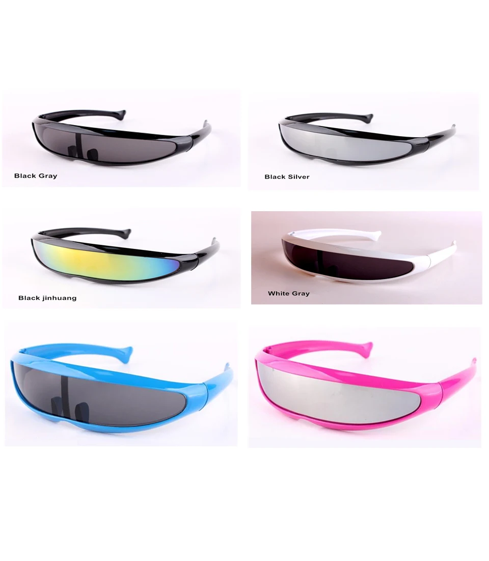 jumlai XMen Personality Sunglasses Laser Glasses Men Women Sunglass Robots Silver Lens Sun Glasses Men's Driving Goggles  (4)