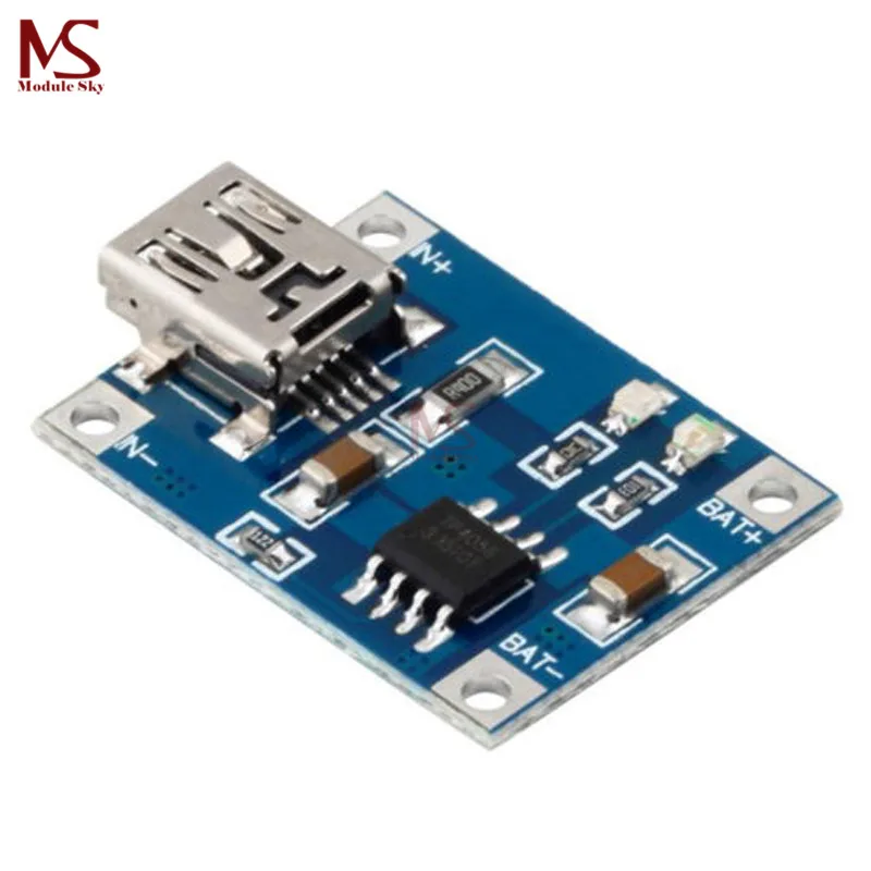 

Automatic Protection! 5Pcs/Lot TP4056 Mini USB 5V 1A 18650 Lithium Battery Charger Board Module With Led Indicator
