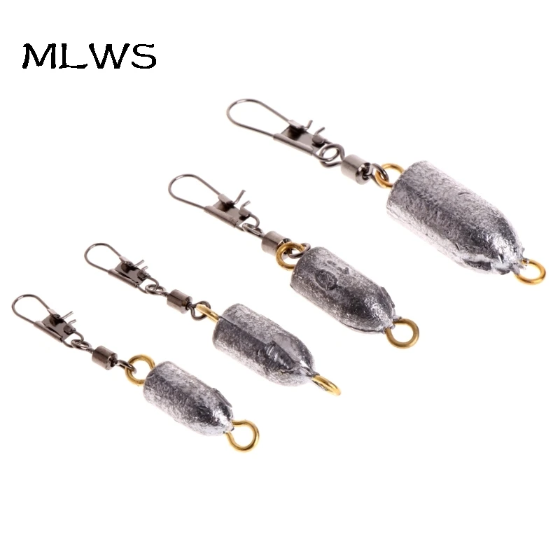 

MLWS Bullet Shaped Weights Lead Sinkers Anti Dust Sea Fishing Sinker Tackle 6/8/10/20g L15