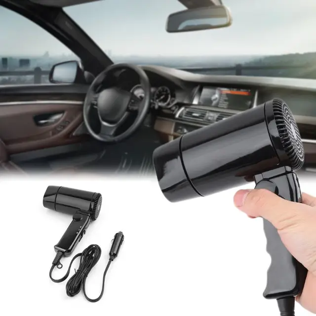 Portable 12V Car-styling Hair Dryer Hot & Cold Folding Blower Window Defroster Car Electrical Appliances Heating & Fans Auto Accessories Interior Brand Name: OOTDTY
