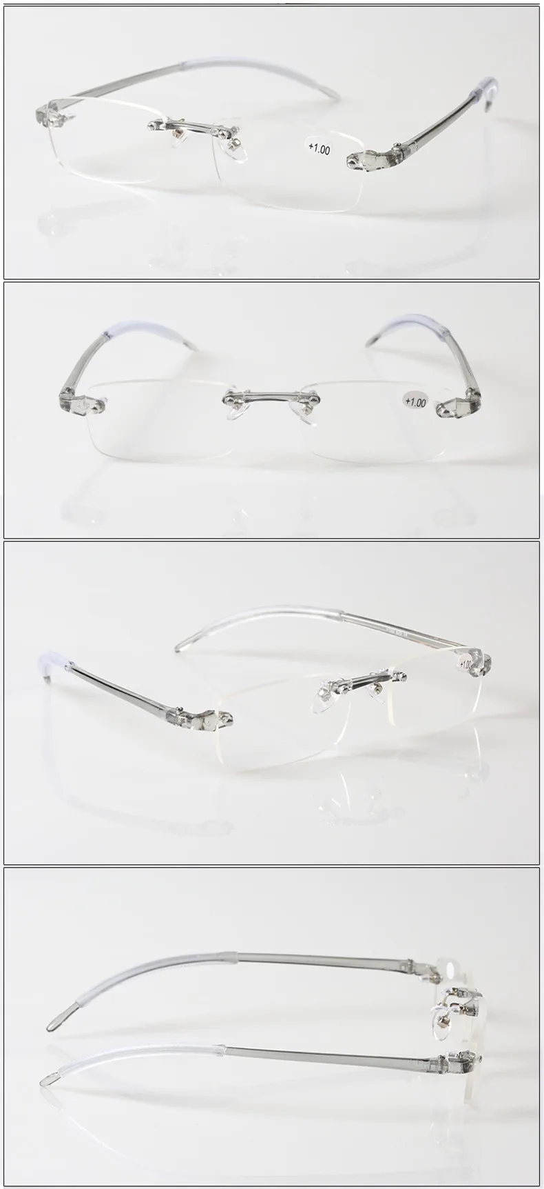 Oulylan TR90 очки для чтения без оправы Для мужчин Для женщин пресбиопии против усталости глаз, очки с диоптриями+ 1,5 2,0 2,5 3,0 3,5 4,0 диоптрий