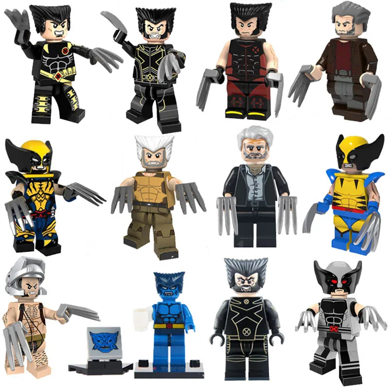 

Single Building Blocks Marvel Wolverine Scarlet Witch Action X-Men Super Hero Toys for Children Christmas Gifts