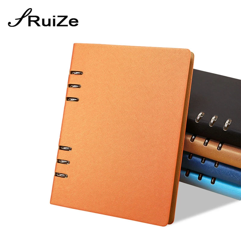 Faux Leather Office Business Stationery Faux Leather Spiral Notebook Planner Hard Aliexpress