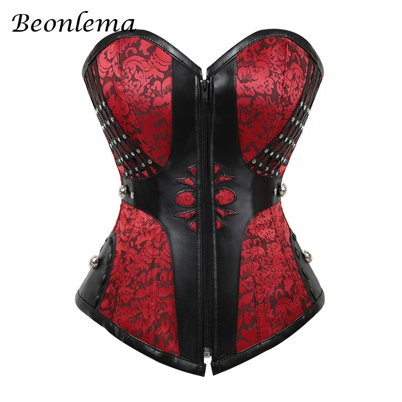 Black Floral Lace & Leather Cut Out Bra Strap Push Up Corsets And Bustiers  Sexy Lingerie Steampunk Corset Gothic Underwear Women - AliExpress