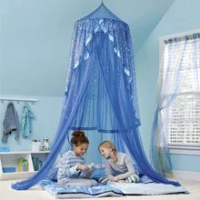 Детская новая ледяная фантазия палатка мечты для маленькой девочки s Принцесса волна кружева москитная сетка детские украшения для комнаты девочки новорожденная кровать, палатка для детей