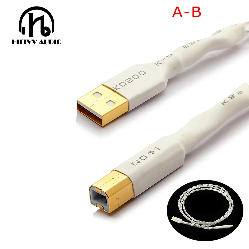 WALLE OCC медный посеребренный DAC USB кабель для передачи данных и