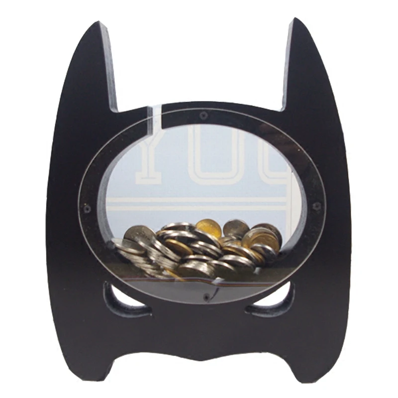 

Creative Wood DC Batman Coin Bank Piggy Bank Black Cute Cartoon Money Saving Box Kids Gift Home Decro