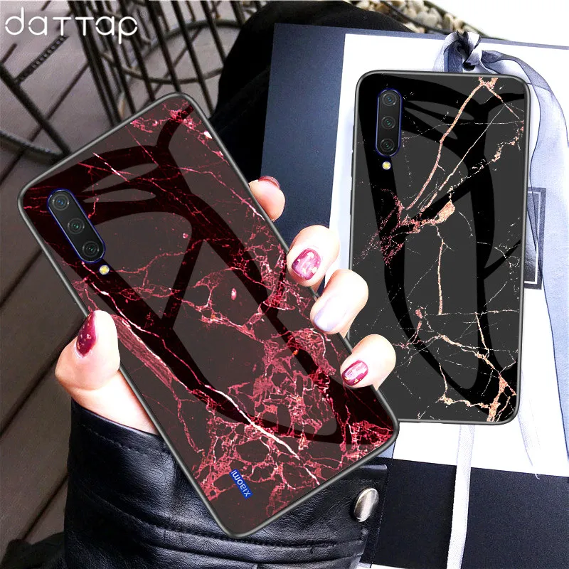 

Marble Tempered Glass Case For Xiaomi mi CC9 Case Soft Silicone Frame Hard Back Cover For Xiaomi mi CC9e cc9 CC 9 Phone Cases