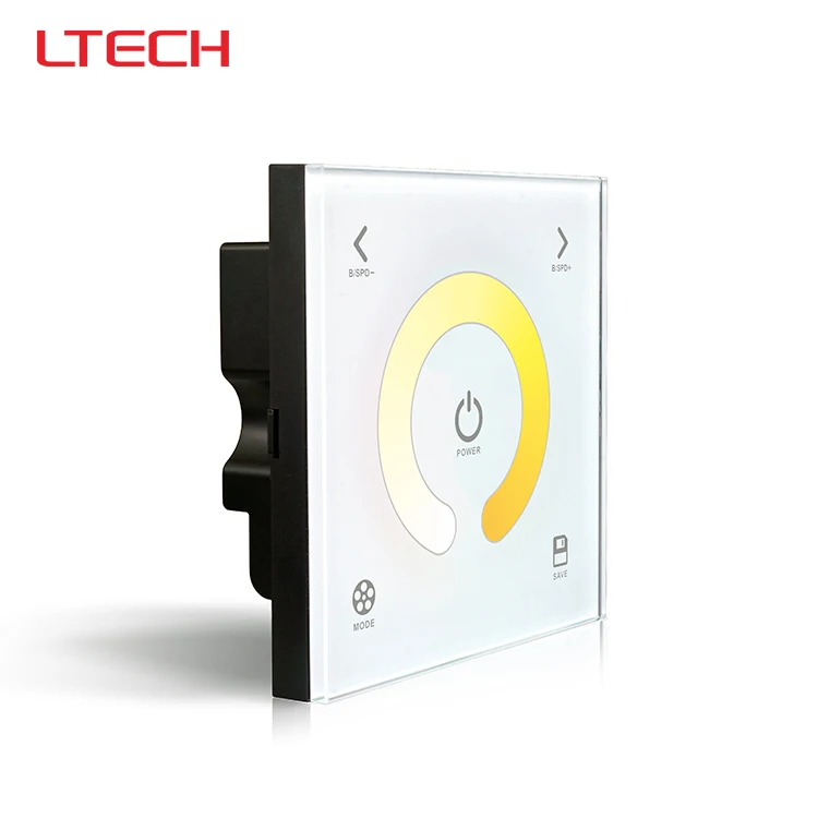 

DX2 color temperature touch panel led controller,AC100-240V input,RF 2.4G+DMX512 output signal for R4-5A R4-CC Wireless receiver