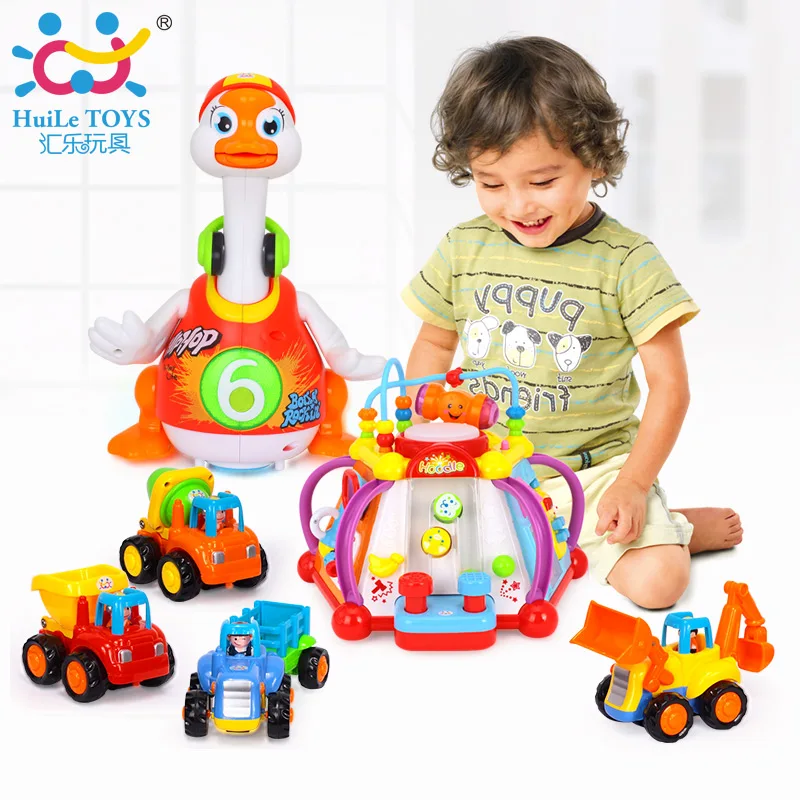 Happy Small World Functions & Skills Learning Toys & Swing Goose Musical Educational Toy &Beach Baby Toy Pull Back Cars Playing