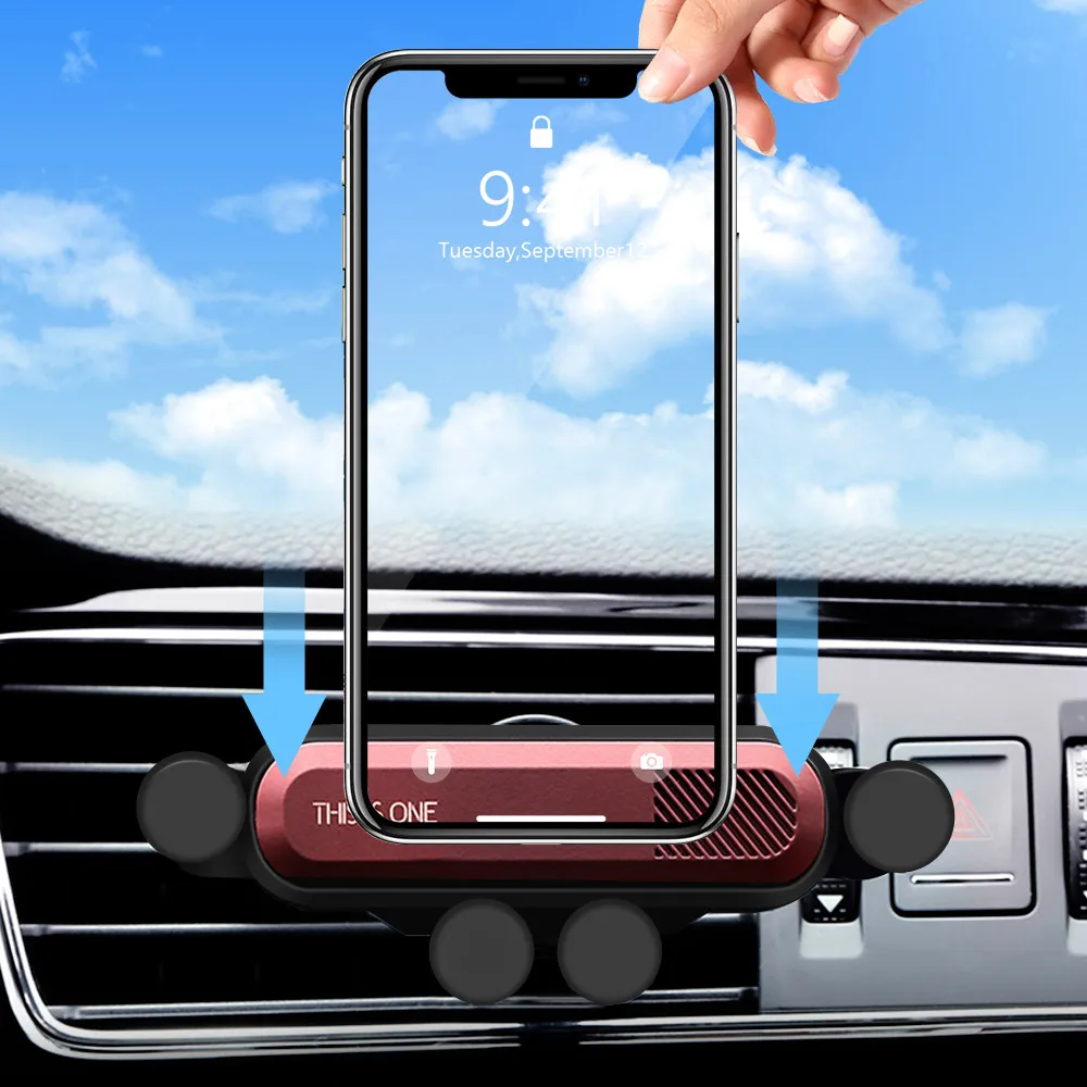 Universal Gravity Car Phone Holder Mini Car Air Vent Mount Holder For iPhone Samsung Xiaomi GPS