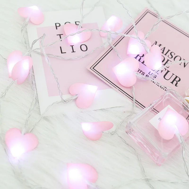 

1.5M LED Love Heart String Light Battery Romantic Wedding Party Christmas Bedroom Party Home Decor Ins Photo Prop Girl Gift