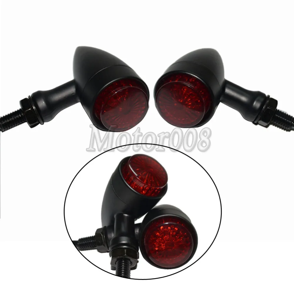 Black Red Chrome Motorcycle Red 20 Led Cruiser Custom