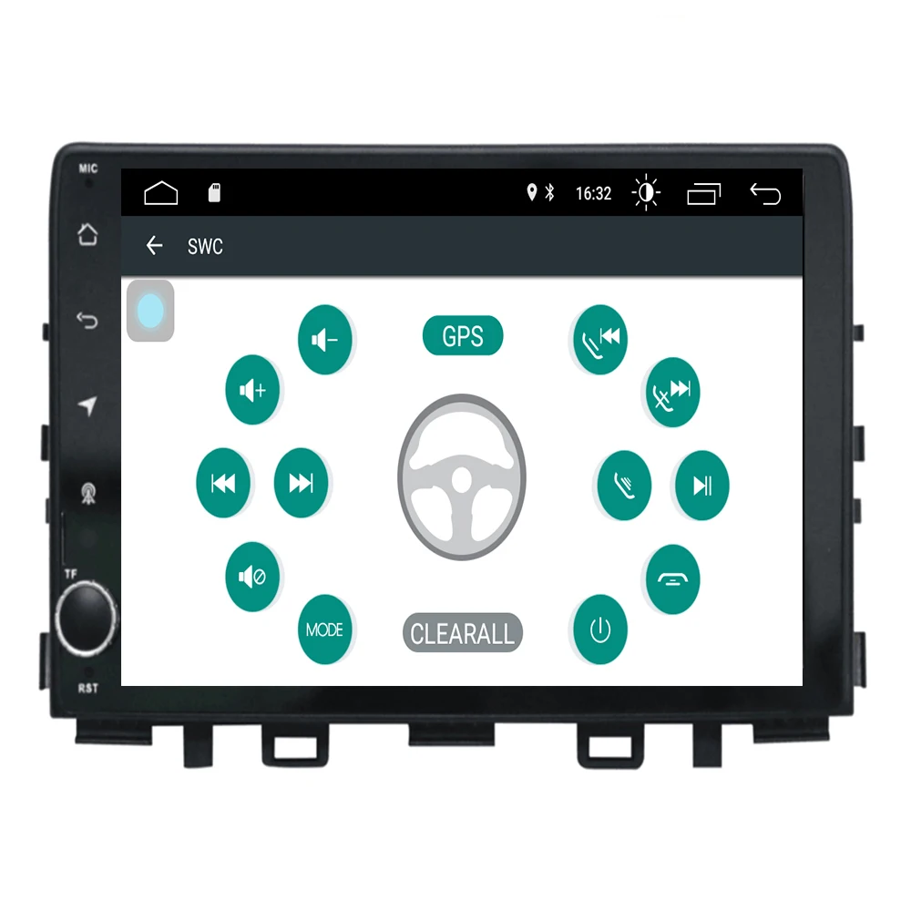 Discount 4-core android 9.1 car radio gps multimedia for Kia Rio 2017/2018 2019 with wifi/obd/3g/phonelink/steering wheel contol/Camera 3