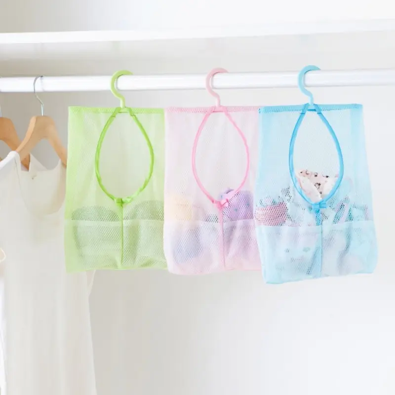 

Polyester Mesh Hanging Bag Clothing Toy Organizer Multi-purpose Waterprool Bag Storage Sundries Pouch For Closet Rack Hanger