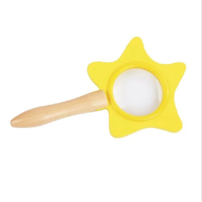 Ciencia SUKIToy Mini Lupa De Madera Montessori Early Educativos Juguetes Para Niños Brinquedos Brinquedo Educativo 19.5 cm