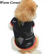 Warm Corner 1PC T-Shirt Printed Christmas Pet Puppy Deer Tree Warm Pullover High-grade Embroidered Clothes Free Shipping Oct 17