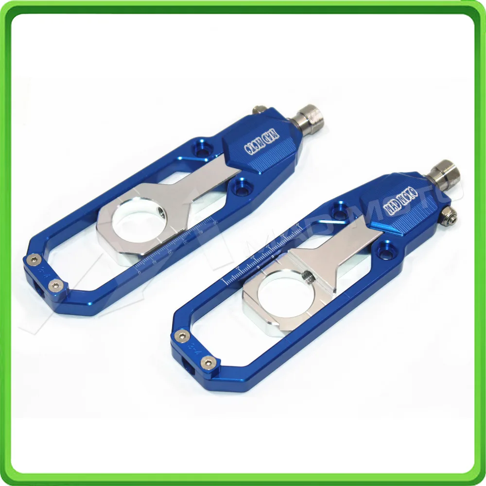 Motorcycle Chain Tensioner Adjuster fit for SUZUKI GSXR600 GSXR750 GSX-R GSXR 600  750 2006 2007 2008 2009 2010 Blue & Silver (3)