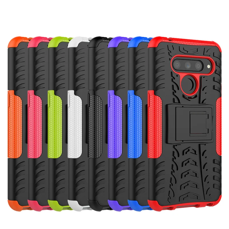 

Fashion PC + TPU Silicone Funda Case For Etui LG V50 Case Shockproof Smartphone Back Cover Coque For LG V40 Case LG V30 Capa