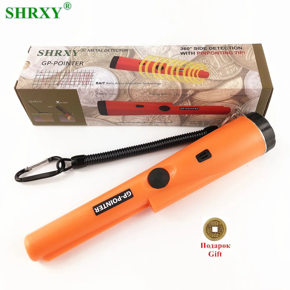 Online 2018 nueva Orange color pro pinpointing Metal Detector De Oro detector alarma estática con pulsera envío libre