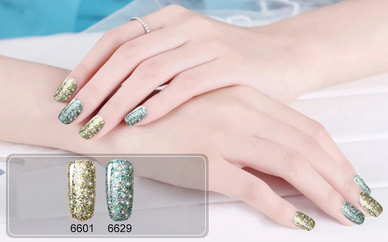 FairyGlo 30 шт. Гель-лак для ногтей набор Звездный Bling Gillter УФ-гель для ногтей наборы впитываемый штамповочный Полупостоянный Набор для нейл-арта