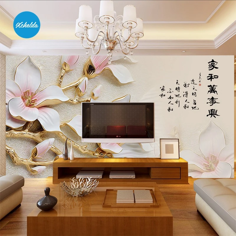 Mural Wallpapers Wall Murals Custom Painting Ceramic Flower Mural Wallpapers Wall Murals Custom Painting Ceramic Flower Design Background Bedroom Living Room Papel De Parede