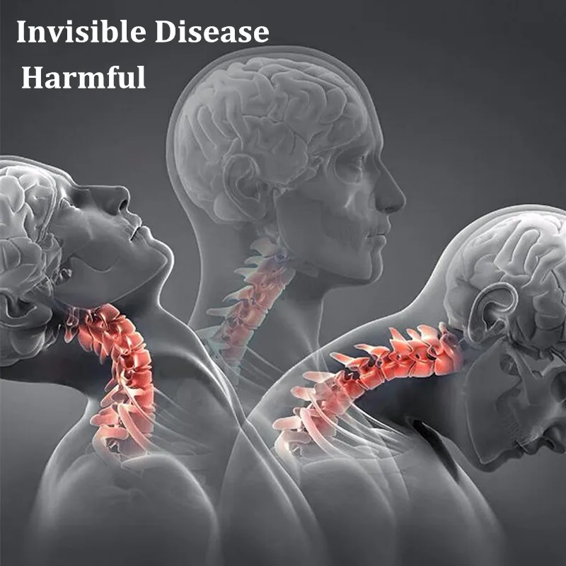 handheld neck cervical traction massage pillow with air flatable pump (4)