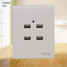 220-250v 86*86MM bianco Champagne oro 4p presa usb presa a muro presa usb usb priz steckdose soket prise murale spedizione gratuita