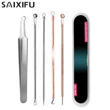 5 шт./компл. акне инструмент для удаления прыщей антибактериальные Прыщи, акне игла Пинцет Blackhead прыщи удаление набор для ухода за лицом инструмент BT48