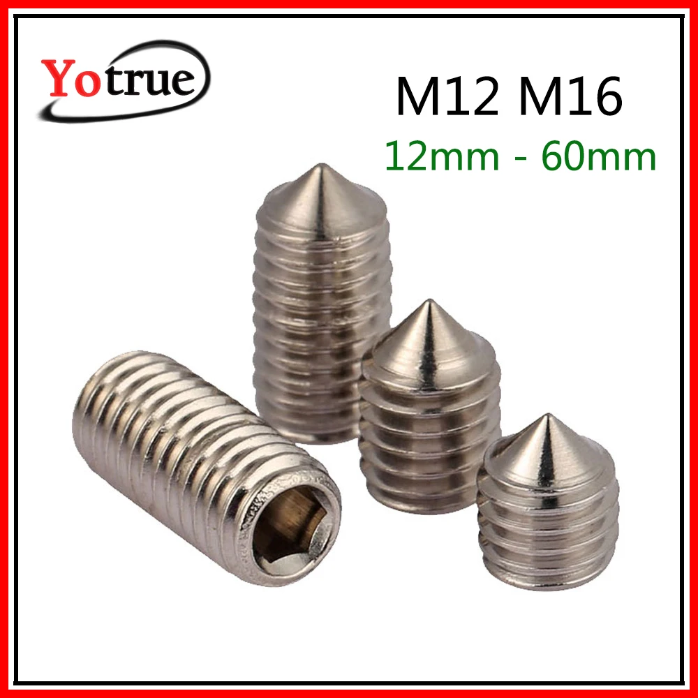 20-50 шт./лот M12/M16 * 12/16/20/25/30/35/40-60 DIN914 Набор шестигранных головок из нержавеющей стали
