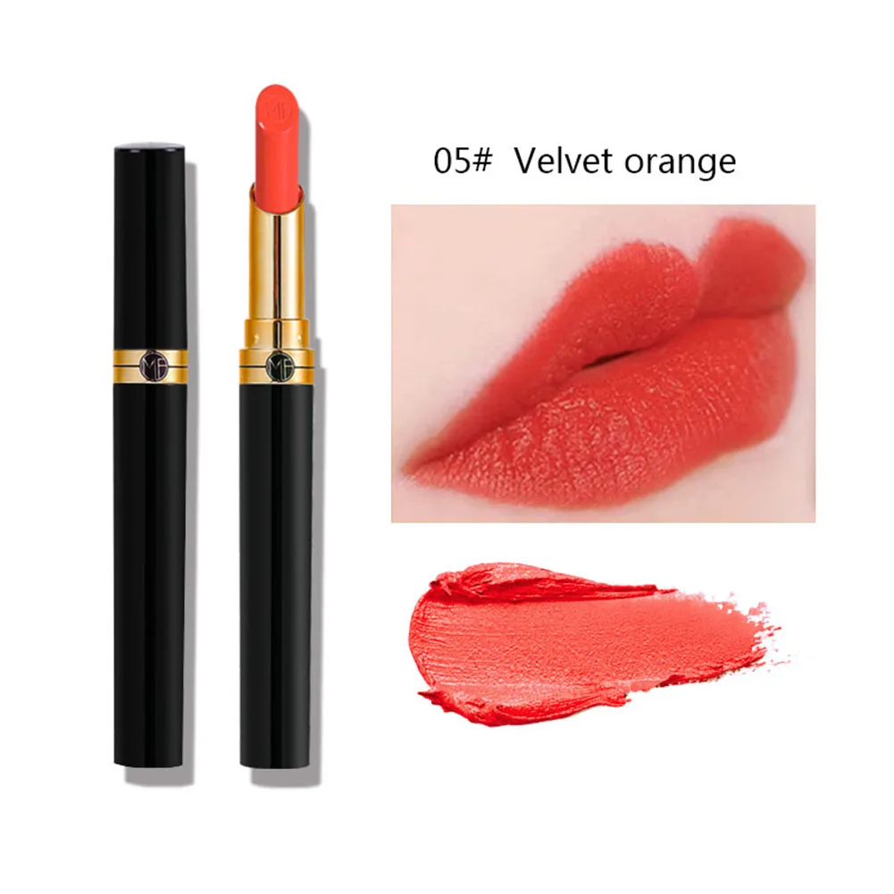 12 Colors Matte Velvet Glossy Lipstick Lip Balm Waterproof Lasting Sexy Red Nude Lip Tint Korean Makeup Cosmetic TSLM2 - Color: 05