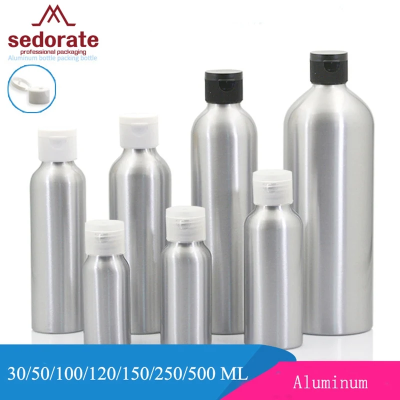 

Sedorate 20 pcs/Lot Empty Container For Cosmetic Aluminum Lotion Bottles 30ML 50ML 100ML 120ML 150ML 250ML 500ML JX013