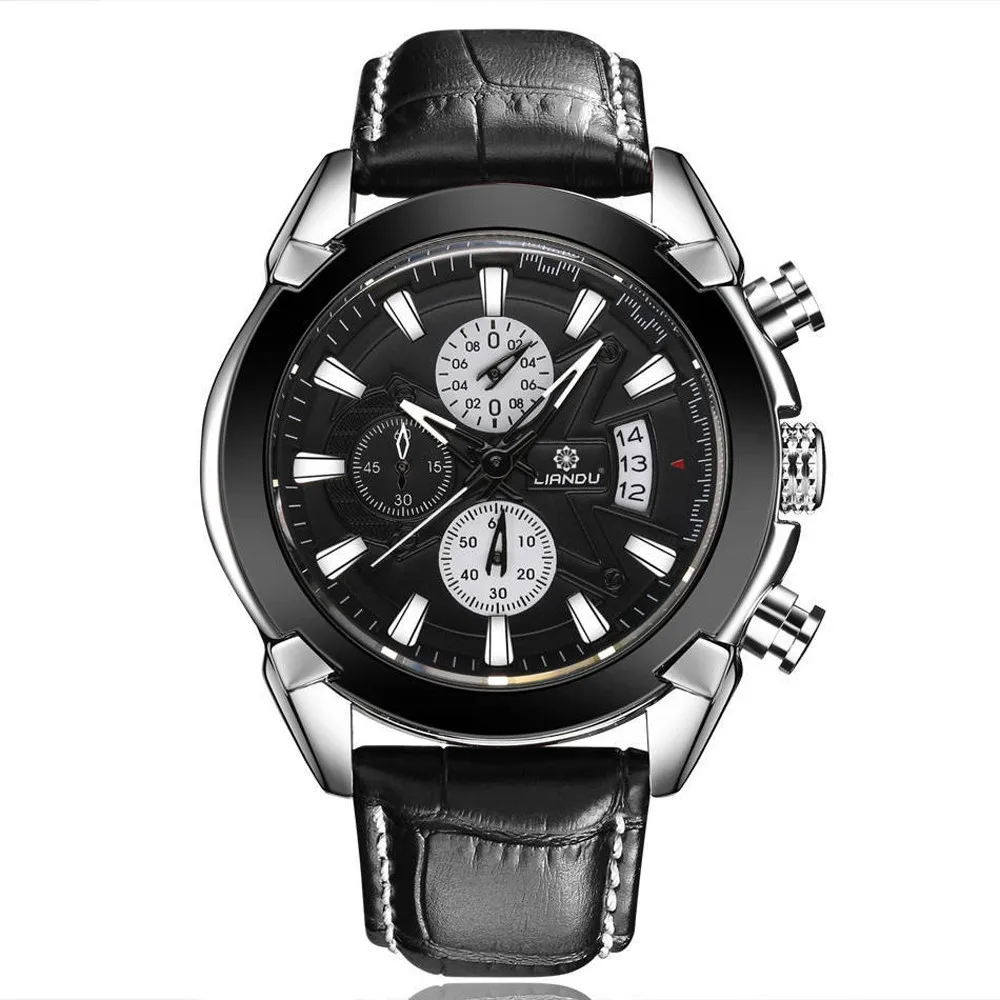 NEW Luxury Fashion Mens watc Casual Leather Band Glass Quartz Analog male Date relogio masculino men Army sports Wristwatch men watch luxury fashion faux leather mens blue ray glass quartz analog watches handsome relogio masculino feloj hombre m1