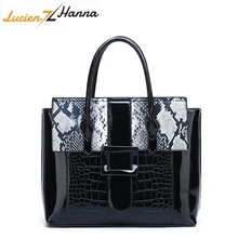 Сумки для женщин дизайнерские сумки высокого качества Аллигатор лакированная кожа сумка на плечо серпантин torebki damskie sac основной