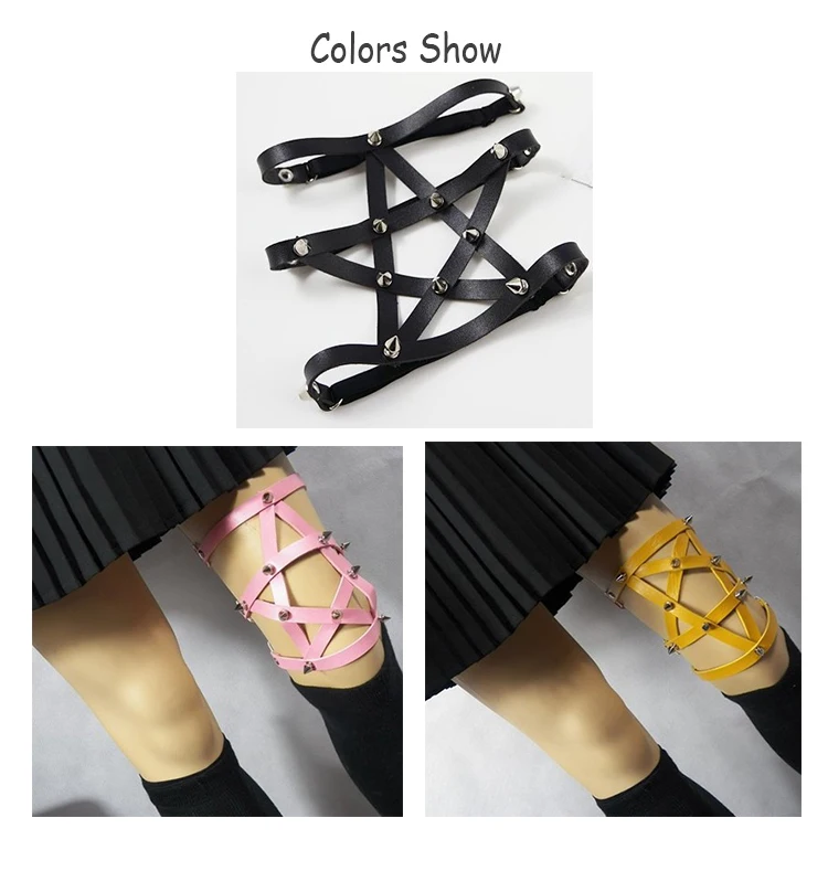 Женский ремень TOYOOSKY Janpese Harajuku, ножные кольца, подвязки, ручная работа, в стиле хип-хоп, кожаные петли для ног, жгут и сексуальный женский ремень для платья