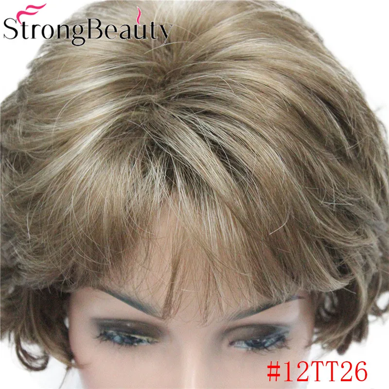 StrongBeauty короткие кудрявые синтетические парики термостойкие монолитные волосы женский парик