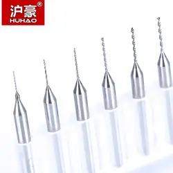 HUHAO 10PC 0.3mm to 1.2mm Carbide PCB mini drill Bit CNC tungsten steel for print circuit board 3.175mm drill bit set PCB